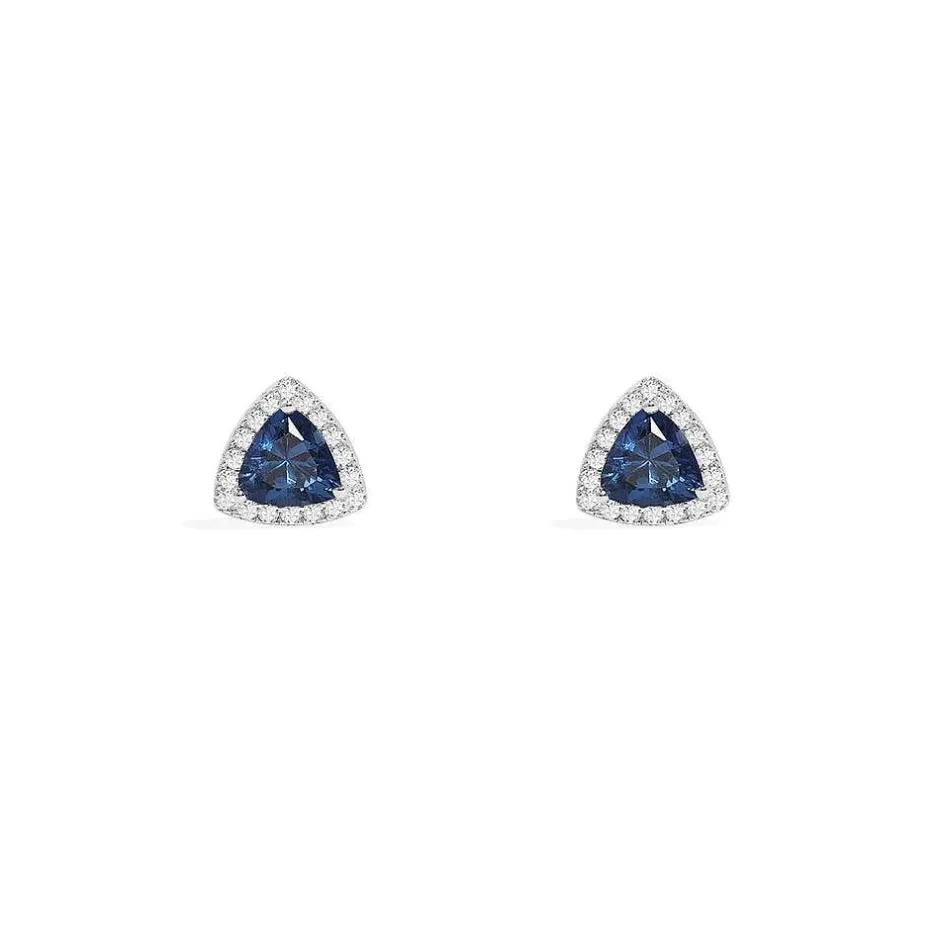 APM Monaco Boucles D'Oreilles | Clous D'Oreilles Triangle Bleu