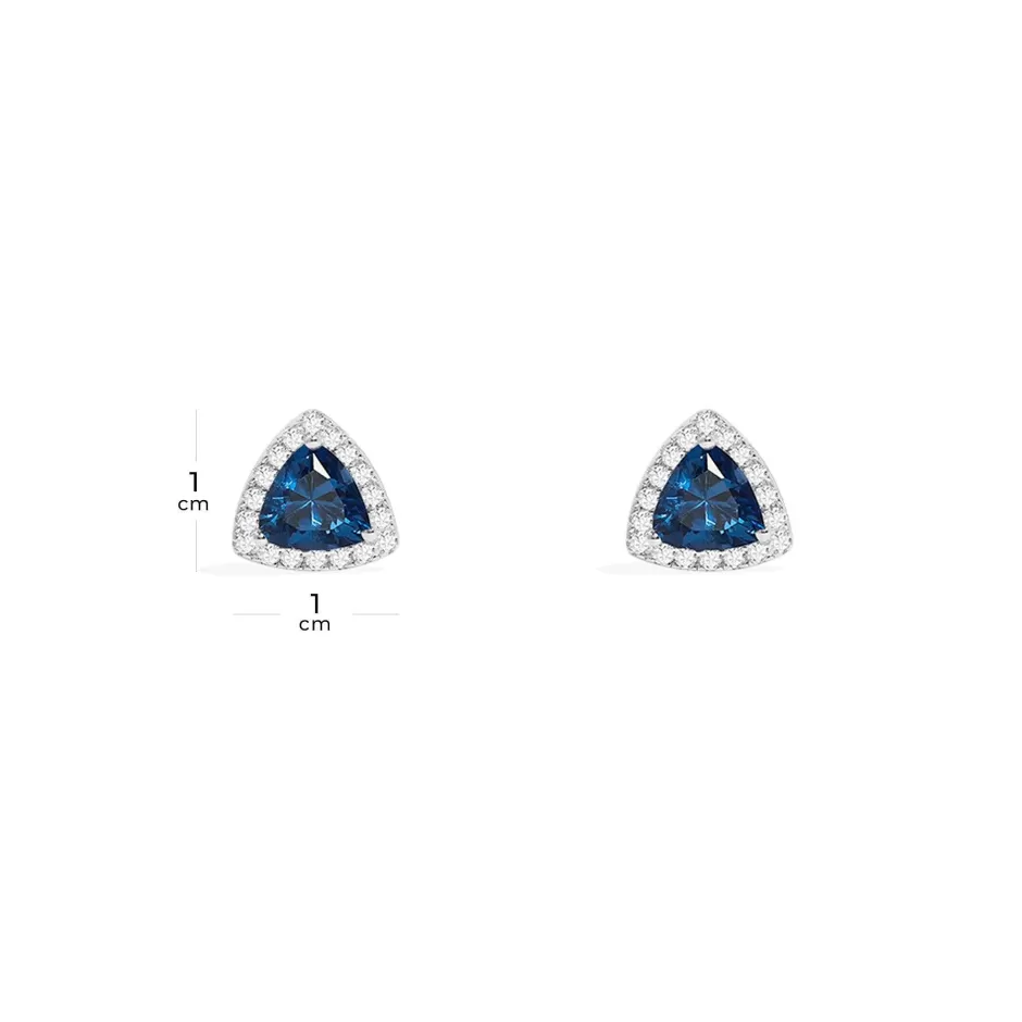 APM Monaco Boucles D'Oreilles | Clous D'Oreilles Triangle Bleu