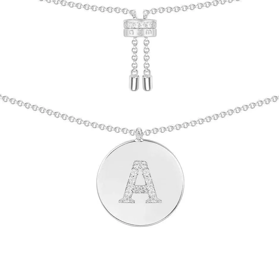 APM Monaco Colliers | Collier Ajustable Alphabet-A - Argent