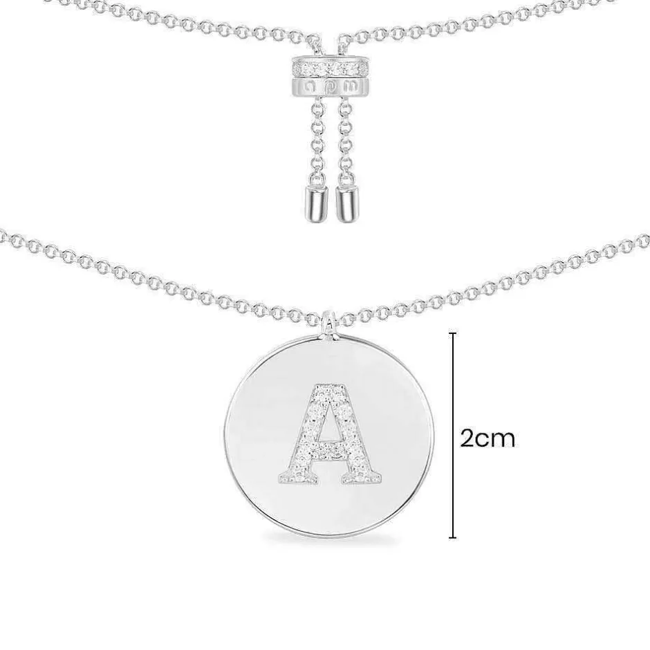 APM Monaco Colliers | Collier Ajustable Alphabet-A - Argent