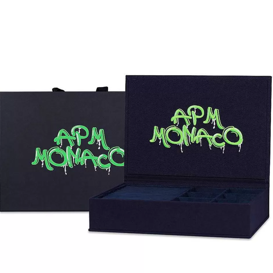 APM Monaco Accessoires | Grande Boite A Bijoux Graffiti Verte